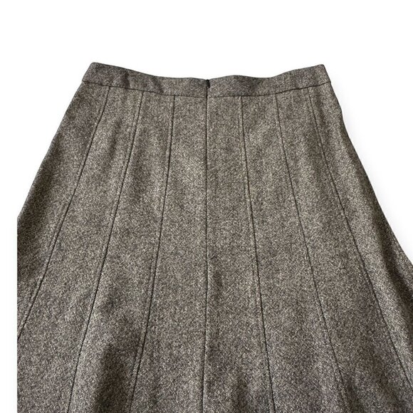 Barbara Bui Initials Wool Tweed A line Midi Skirt, Size FR40/M, Gray - Picture 7 of 14